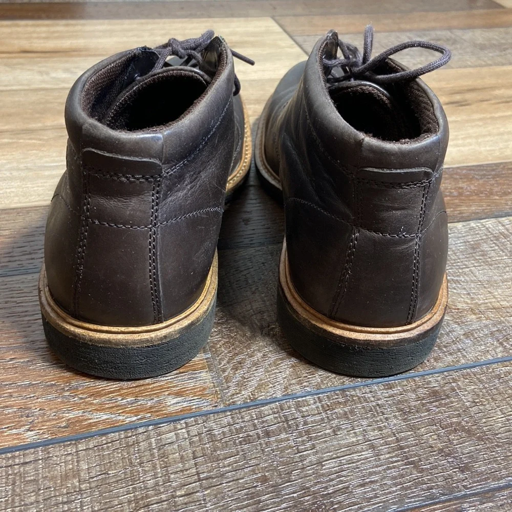 Ecco Coffee Brown Leather Chukka Boots Size EU 40